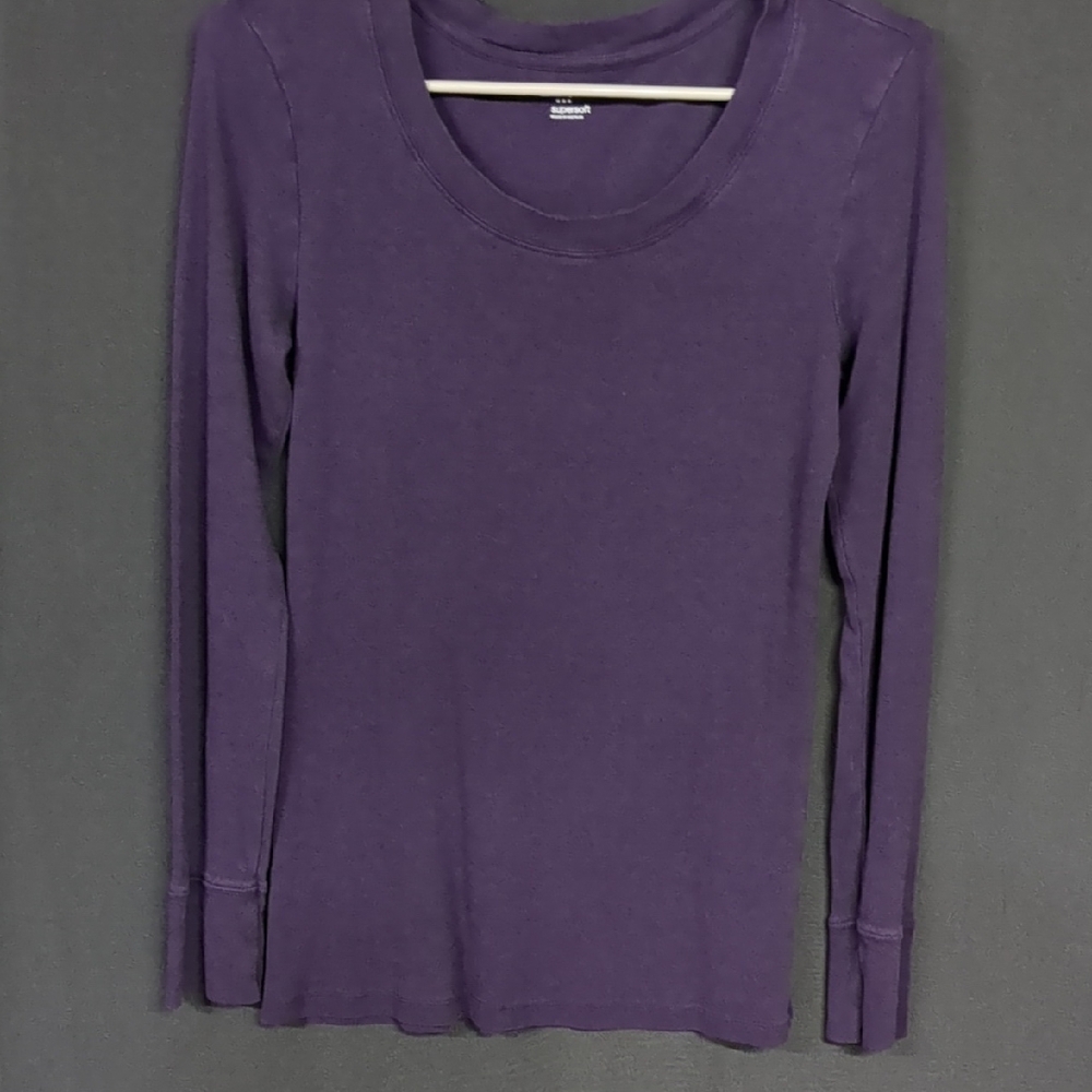 GAP Women's Deep Purple Long Sleeve Tee